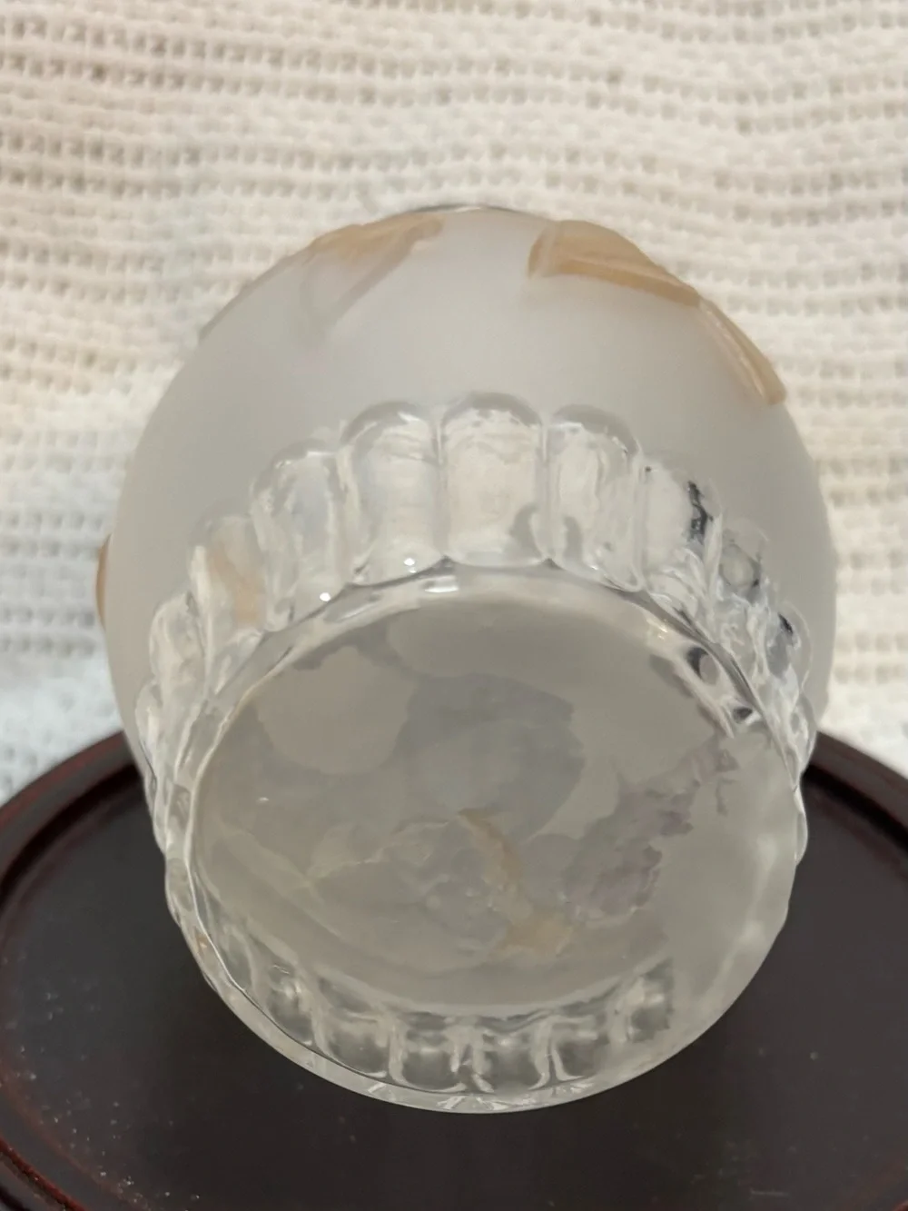 Antique EAPG Crystal Glass “Clematis” Toothpick Holder / Condiment Jar